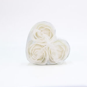 Fleurs de savon - Petites roses blanches x3