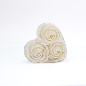 Fleurs de savon - Petites roses blanches x3