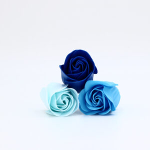 Fleurs de savon - Petites roses Bleues x9